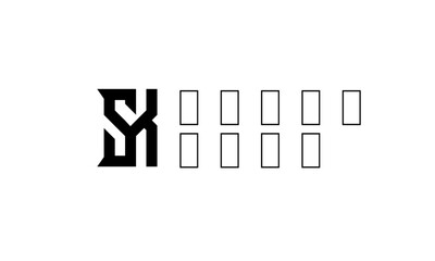 SK letter logo design template