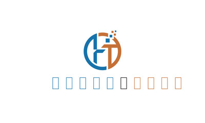 HT-letter logo design for a tech company.