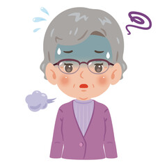 倦怠感や疲れがあるシニア女性