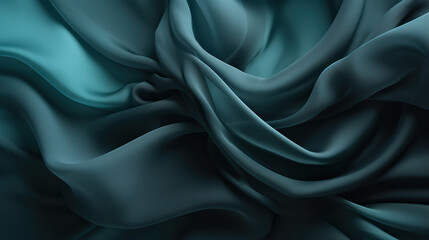 Closeup of rippled fabric in black,