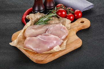 Raw chicken breast boneless for cooking