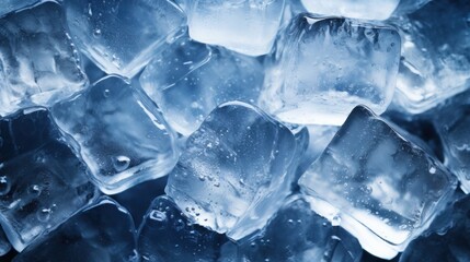 icecubes background,icecubes texture,icecubes wallpaper,ice helps to feel refreshed and cool water from the icecubes helps the water refresh your life and feel good.ice drinks Generative AI - obrazy, fototapety, plakaty
