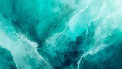 Abstract art cyan background with liquid fluid grunge texture. 