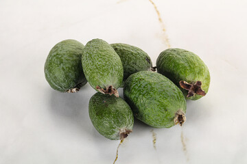 Ripe sweet huicy exotic feijoa