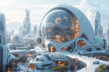 Futuristic Cityscape A Glimpse into the Future of Urban Living Generative AI