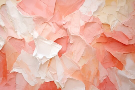 Pastel Dream: Soft Pink Fabric Folds Creating a Delicate Textural Dance - Generative AI