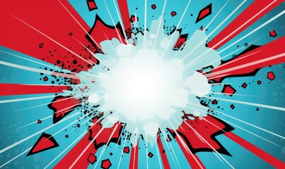 Explosive Creativity: A Colorful Comic-Style Bang Unleashes Dynamic Fun - Generative AI - obrazy, fototapety, plakaty