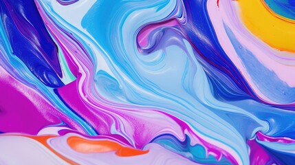 Kaleidoscope of Liquid Colors - Abstract Paint Artistry Generative AI