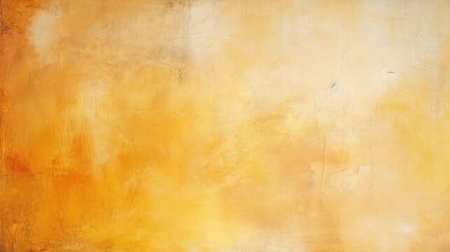 Golden Hues Abstract Art - Textured Yellow and Orange Canvas Generative AI