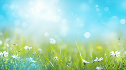 Beautiful sunny spring meadow