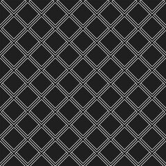 Seamless geometric abstract vector dark pattern with rhombuses. Geometric modern black white ornament. Seamless modern background