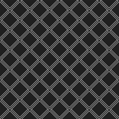 Seamless geometric abstract vector dark pattern with rhombuses. Geometric modern black white ornament. Seamless modern background