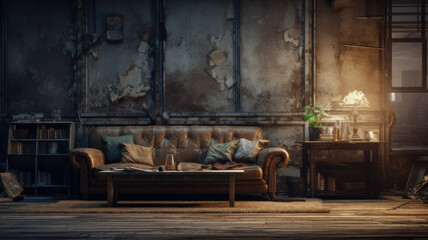Grunge interior background