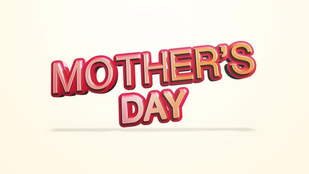 Celebrate Mother's Day with this vibrant and playful image. The red letters on a white background convey the message loud and clear, adding a touch of elegance and fun