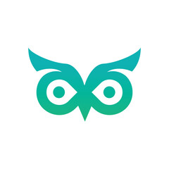Owl logo concept isolated on white background