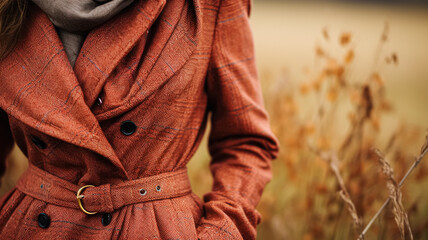 Womenswear autumn winter clothing and accessory collection in the English countryside fashion style, classic look