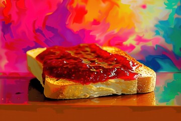 Jam on Toast Pop Art Photo 