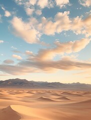 Fototapeta na wymiar Bohemian Desert Vistas: Endless Sand Valleys with a Touch of Bohemian Vibes