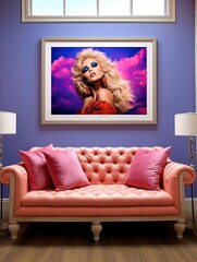 Bold Pop Diva Portraits: Panoramic Scenic Vista Wall Art from a Majestic Diva Viewpoint