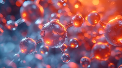 Obraz na płótnie Canvas chemical compounds molecule closeup