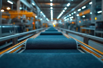 Poster textile production factory interior © Olexandr