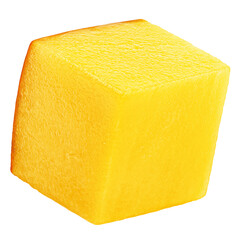 Mango cube isolated on white background, full depth of field