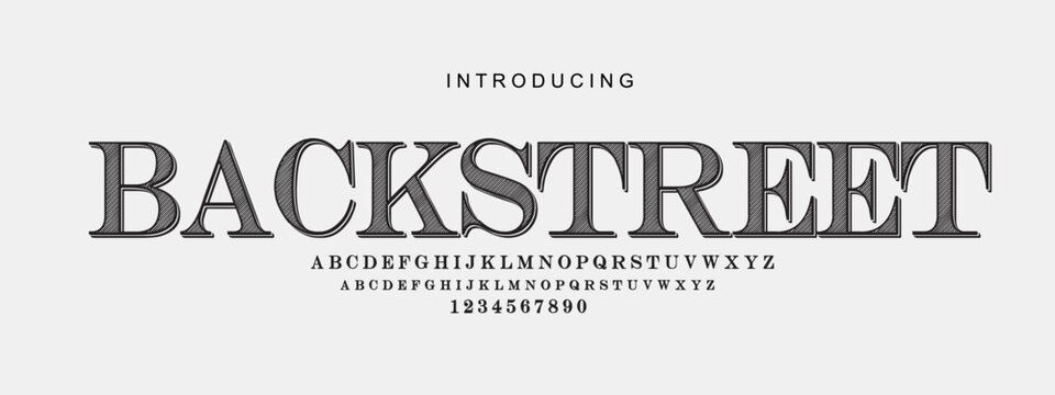 Alphabet font. Typography decorative elegant  lettering for logo. vector illustration. stock image.