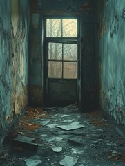 Fototapeta na wymiar old abandoned house inside
