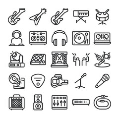 バンド楽器・機材 アイコン セット