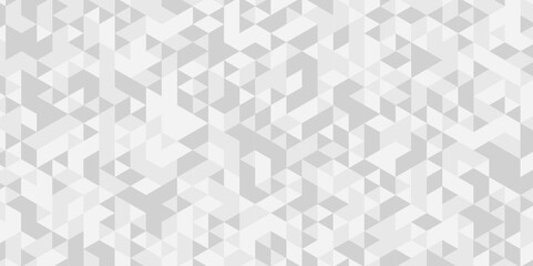 Seamless geometric pattern square shapes low polygon backdrop background. Abstract geometric wall tile and metal cube background triangle wallpaper. Gray and white polygonal background.