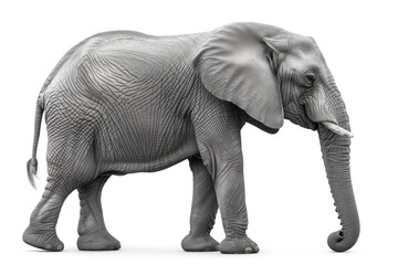 Obraz premium adult elephant on white background