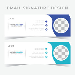Modern Email signature design , corporate template