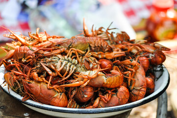 boiled crayfish is gourmet food