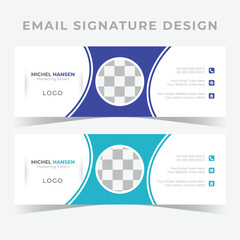 Email signature design template, business and corporate design