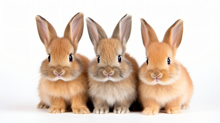 Adorable furry baby bunny rabbits