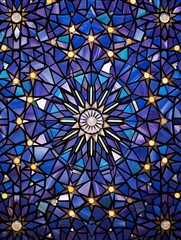 Middle Eastern Mosaic Patterns: Moonlit Tile Designs in the Night Sky