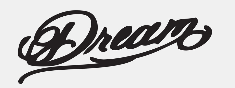 dream font. Typography decorative elegant  lettering for logo. vector illustration. stock image.