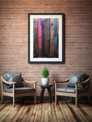 Modern Digital Glitch Art Rustic Wall Decor: Traditional Meets Digital Dreams