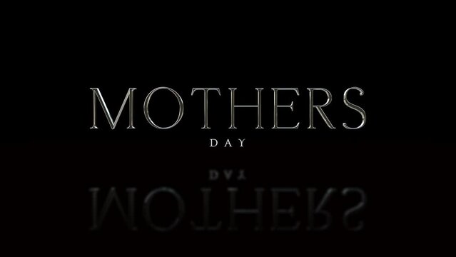 A simple and elegant logo for Mother's Day featuring black text on a white background, the words mother's day are centered, perfect for celebrating mothers