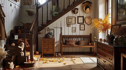 interior design and house decoration welcome - obrazy, fototapety, plakaty