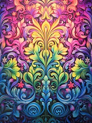 Psychedelic Dawn: Groovy Patterns and Psychedelic Colors Unleashed