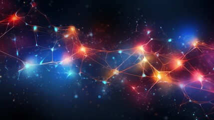 Obraz premium A dynamic neural network pattern, symbolizing the complexity of brain function and neuroscience.