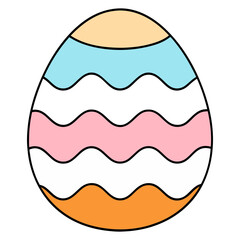 colorful cute easter eggs baby bunny
