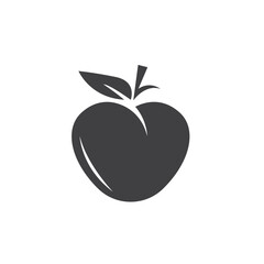 black peach fruit icon vector element design