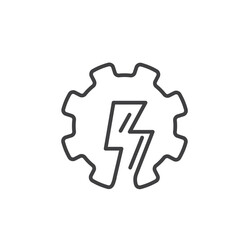 electric gear icon vector element design template
