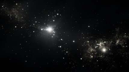 A minimalistic view of a distant star cluster, twinkling like diamonds in the cosmic void.