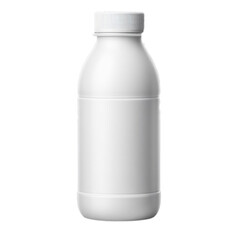 White plastic bottle isolated on transparent or white background, png