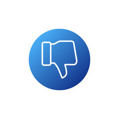 Naklejka premium Dislike icon isolated on transparent background