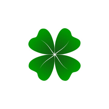 Four leaf clover icon isolated on transparent background