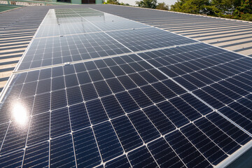 Solar rooftop Solar panels, energy saving, Solar energy to conserve the environment,The...
